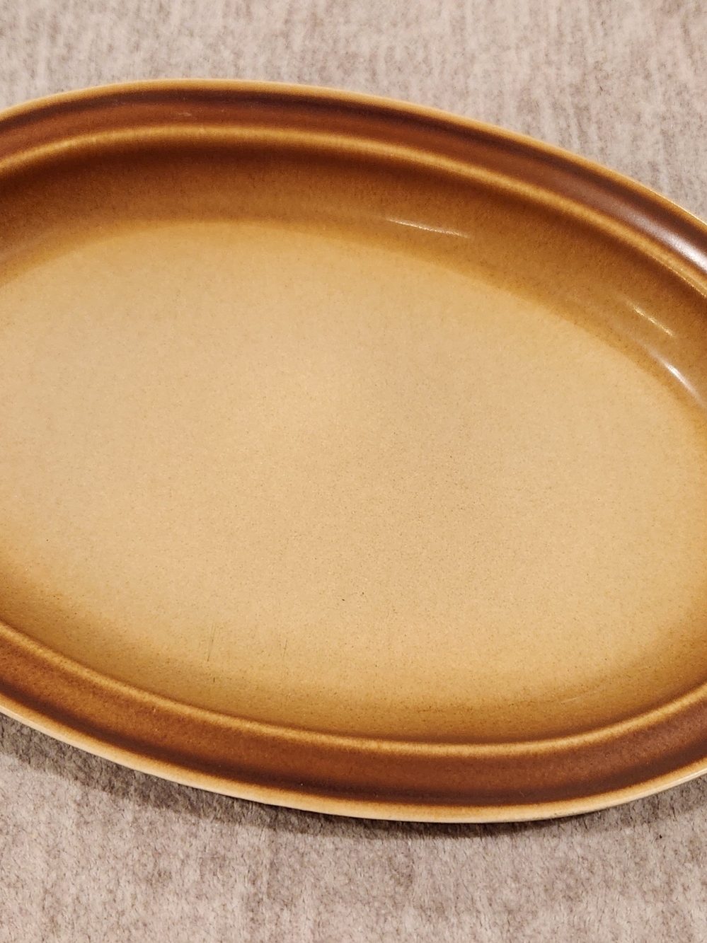 Vintage Pfaltzgraff Gourmet Brown Drip 14" Oval Platter 6-16 Stoneware USA